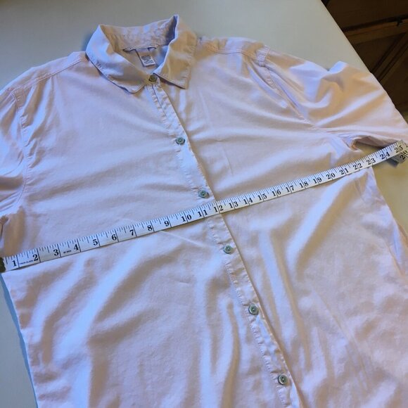 Victoria's Secret Button-Up Shirt Gown Large Pale Pink Long Sleeve Lace Trim - Picture 6 of 8